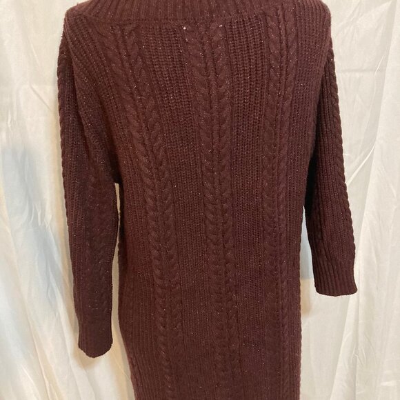 NWOT New York & Co red sparkly sweater - Picture 2 of 4